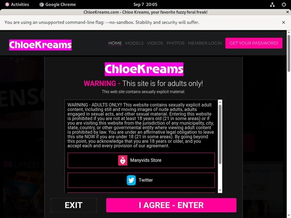 Chloekreams.com Bug Me Not