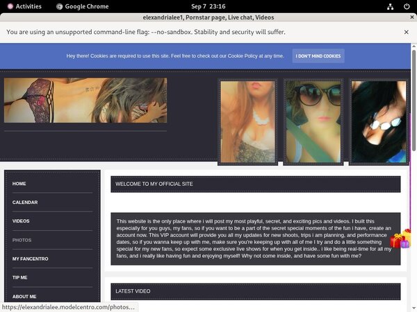 Elexandrialee.modelcentro.com Billing