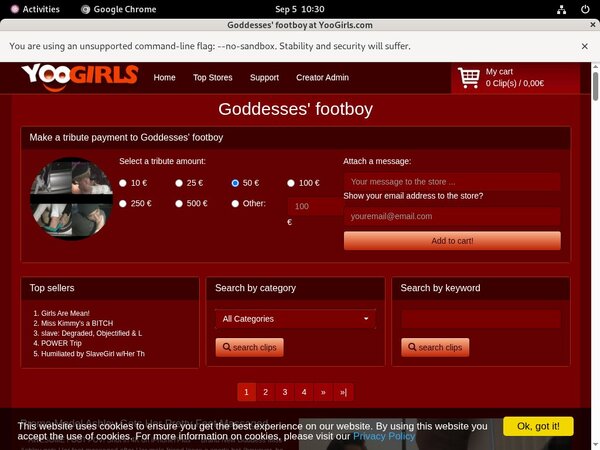 Goddesses Footboy Network Discount