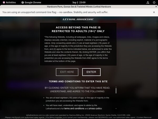 Lethal Hardcore Password Username