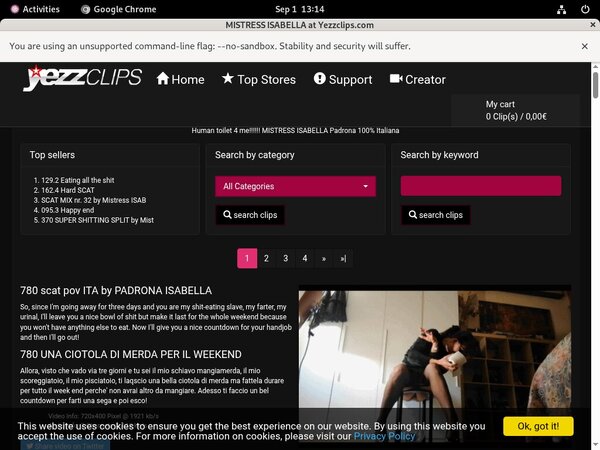 MistressIsabella Password Details