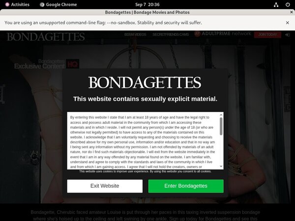 Mobile Bondagettes Account
