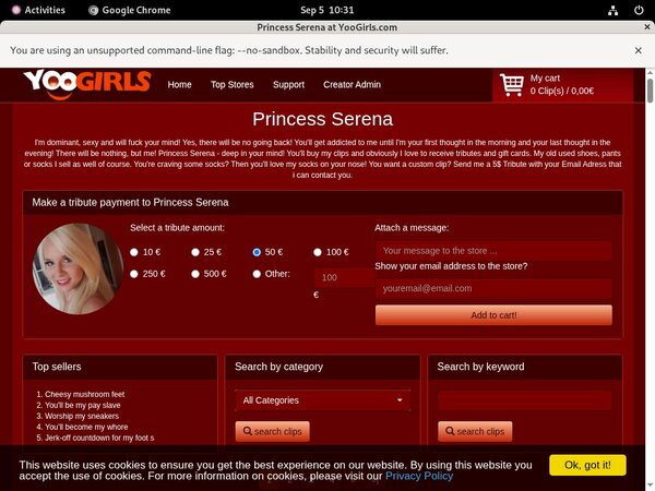 PrincessSerena List